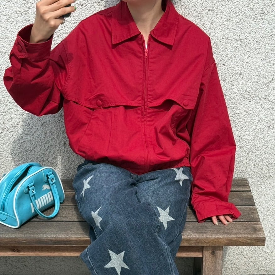 レッドジップブルゾン_LN03614