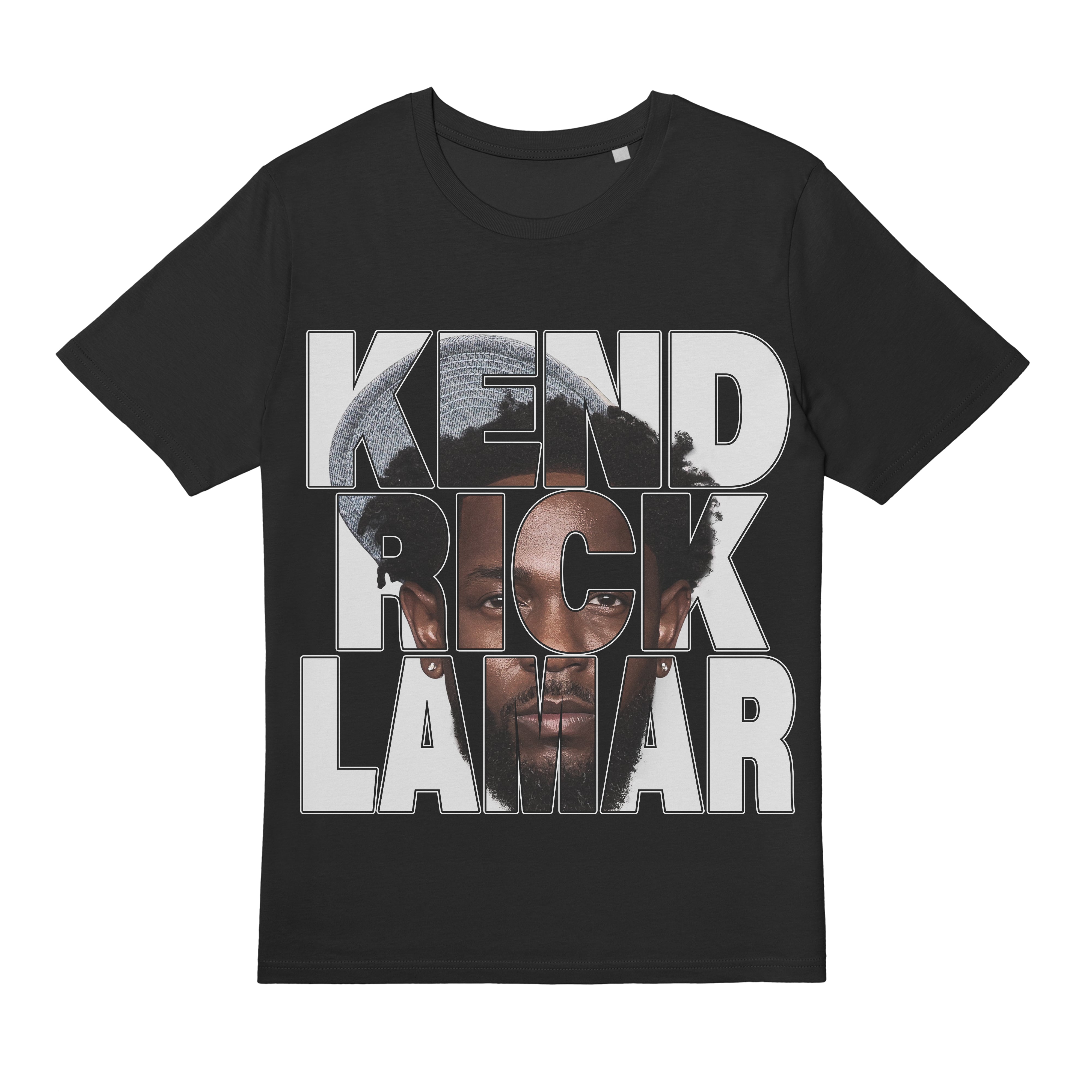 Kendrick Lamar face S/S TEE (black/white) | 【公式】Unknown Clothing