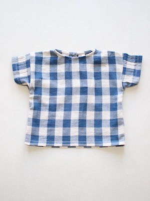 organic zoo  Pottery Blue Gingham Boxy T-Shirt