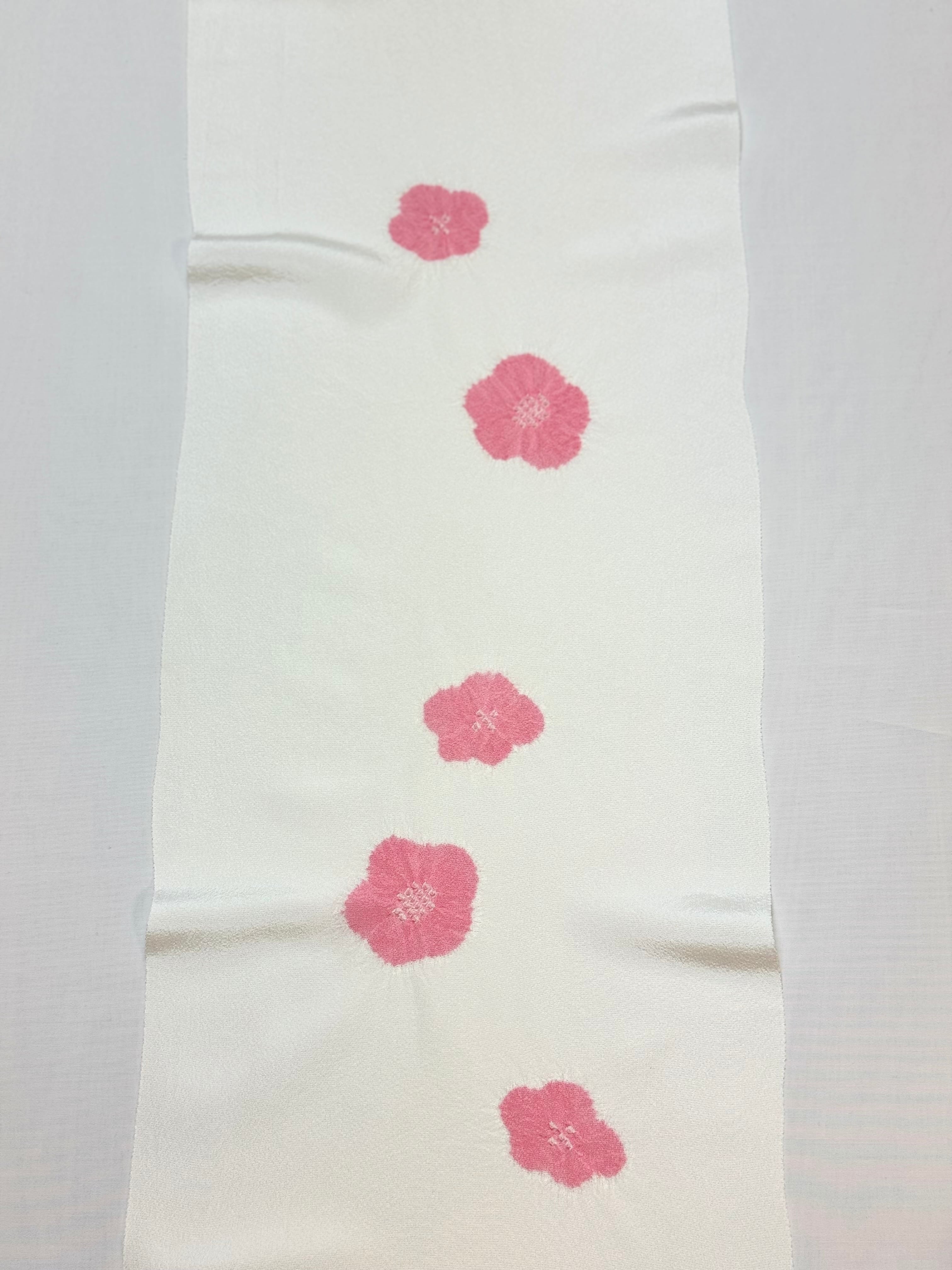 京絞り輪出し 梅柄帯あげ 暖色系 全5色（梅八つ付き、白地色） | 絞彩