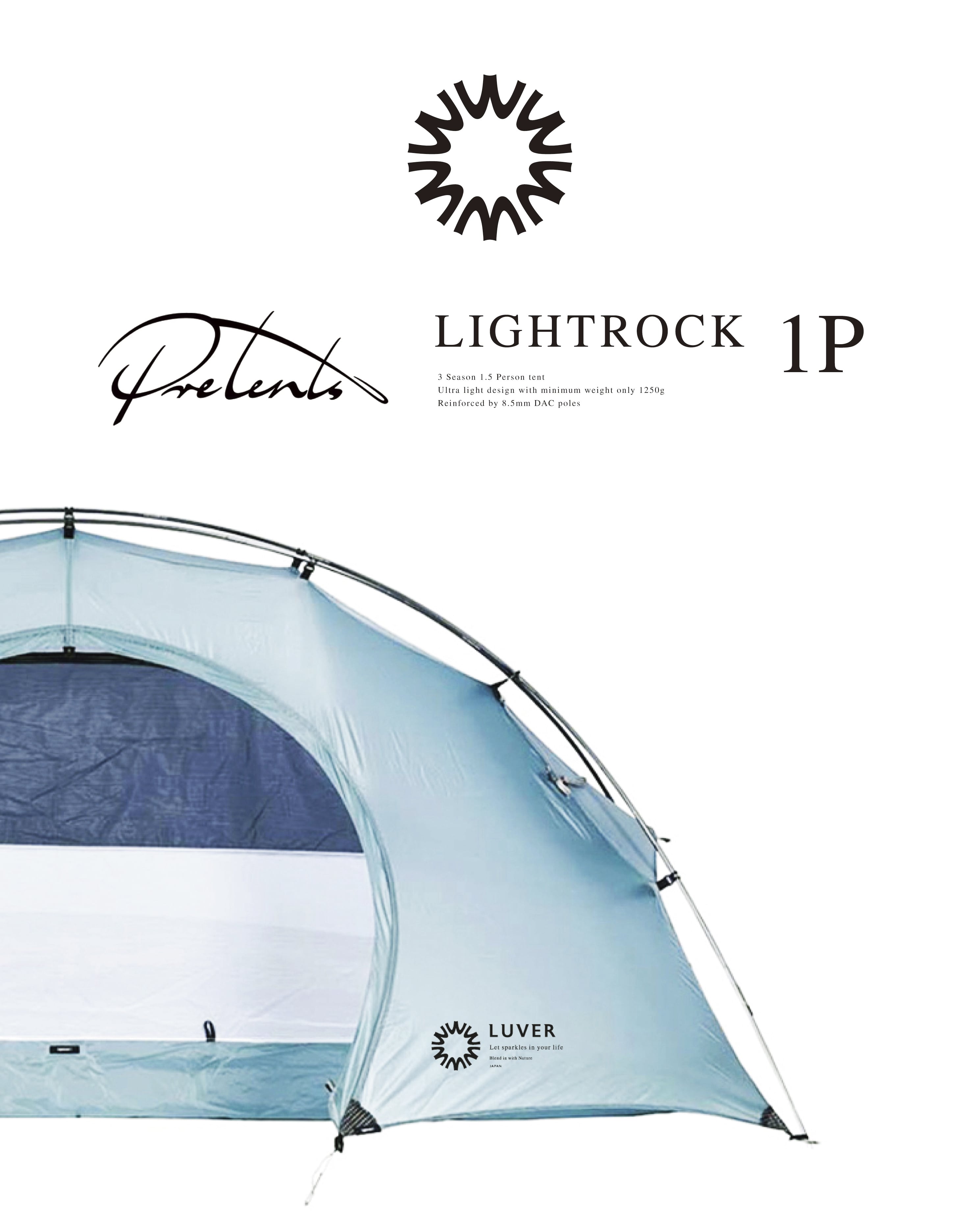 Pre Tents / Lightrock 1p Pewter LUVER ver. | LUVER Pre Tents / Lightrock 1p Pewter LUVER ver. | LUVER