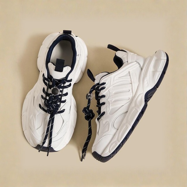 Volume sole bicolor sneakers 4 colors　V2931