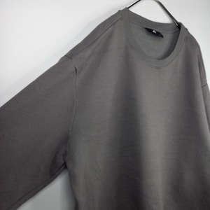 H&M　クルーネック　スウェット　トレーナー　太アーム　無地　グレー　US L