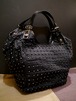 レア★GIVENCHY ジバンシィ 男女可 スタッズデザイン トート バッグ黒★
