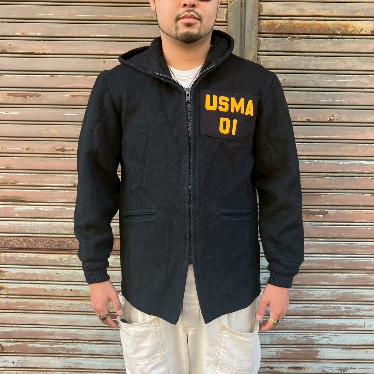 USMA カデットコート ジャケット パーカー ミリタリー 90s 米軍 実物 カデットパーカー USMA ウールジャケット M セーラー