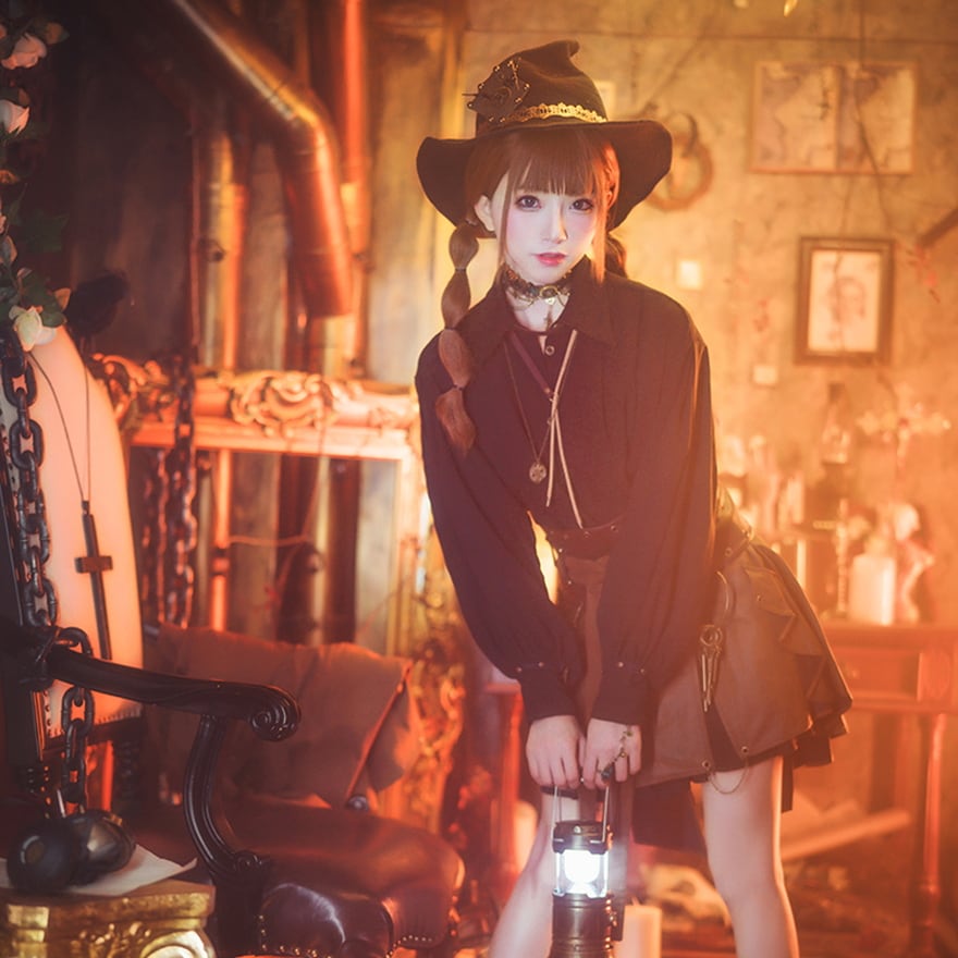 レア、軍服ブラウス、アトリエBOZ、クラシカル、スチームパンク、ボズ 楽天市場】スチームパンク ブラウス ホワイト 白 ハイネック ハイ