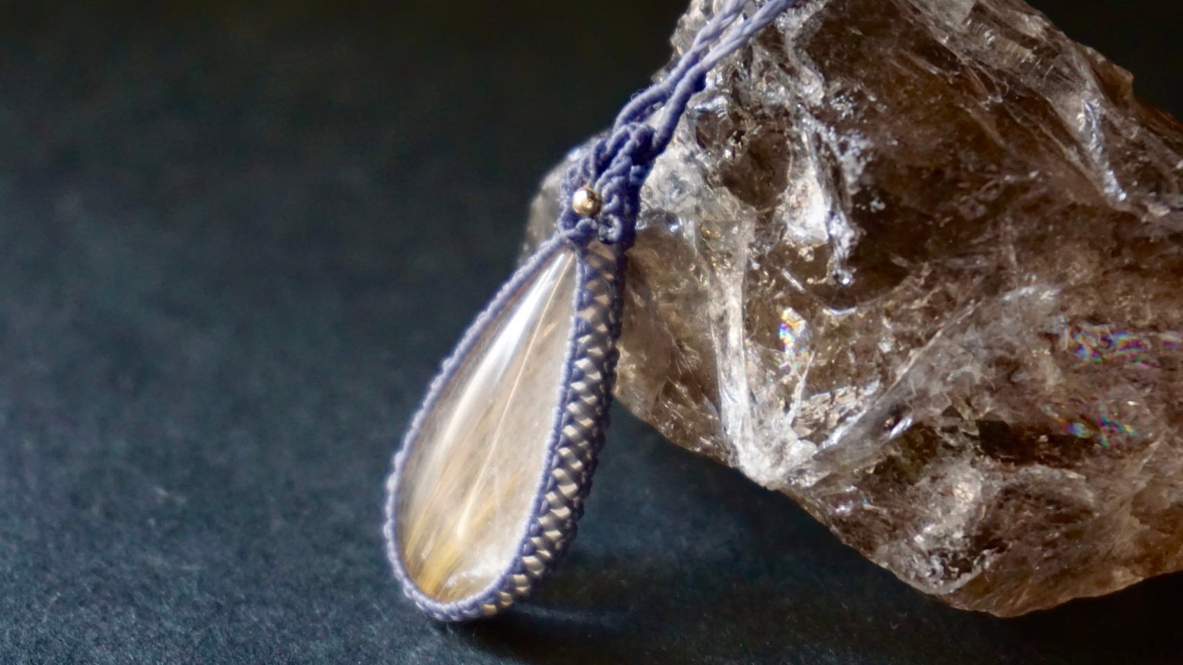 アベンチュリンアクアマリン の マクラメ ネックレス #3732978 | 石×て