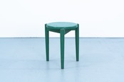Ilmari Tapiovaara | 3-Leggd stool green paint