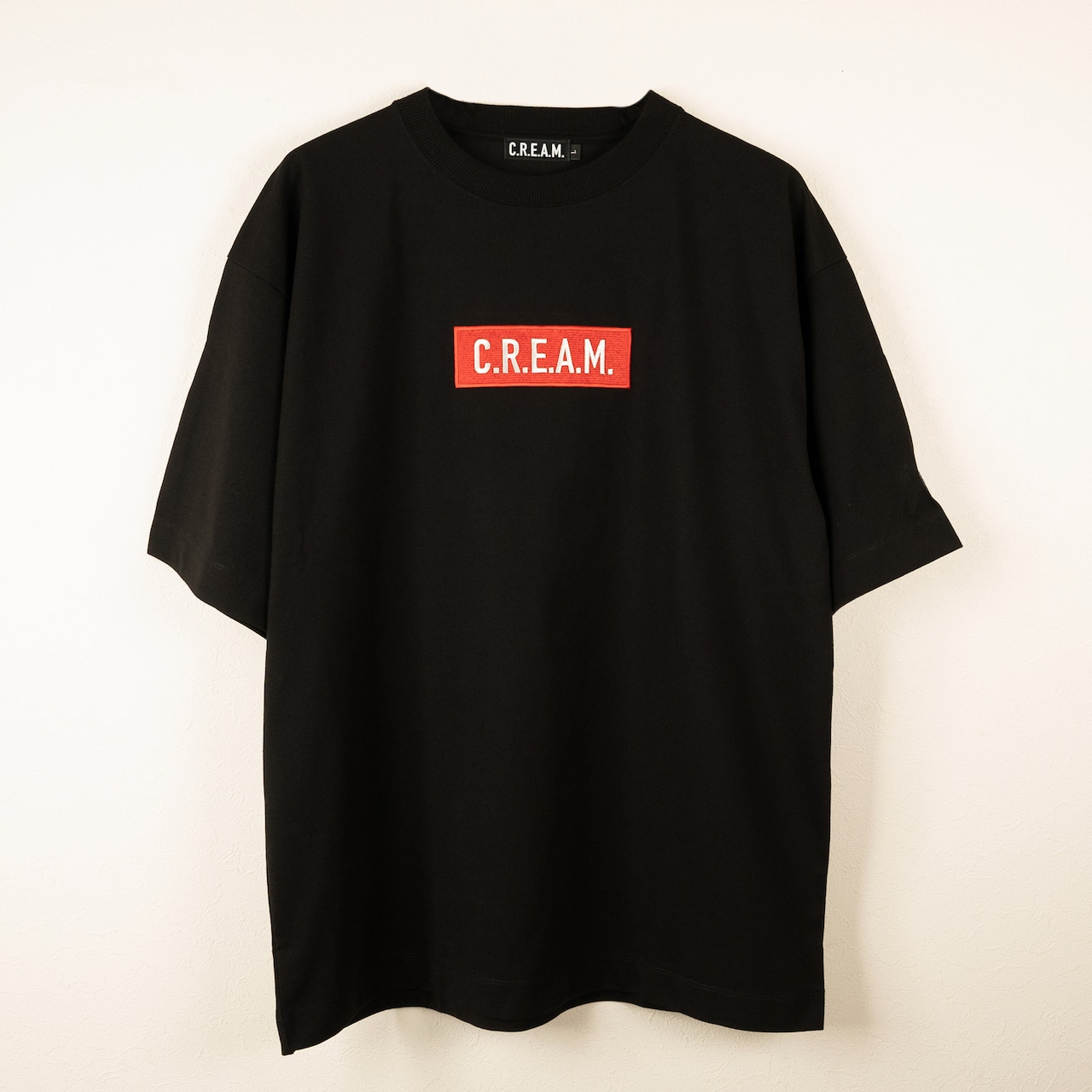Box logo Premium T shirts -Black Body- RED - C.R.E.A.M.
