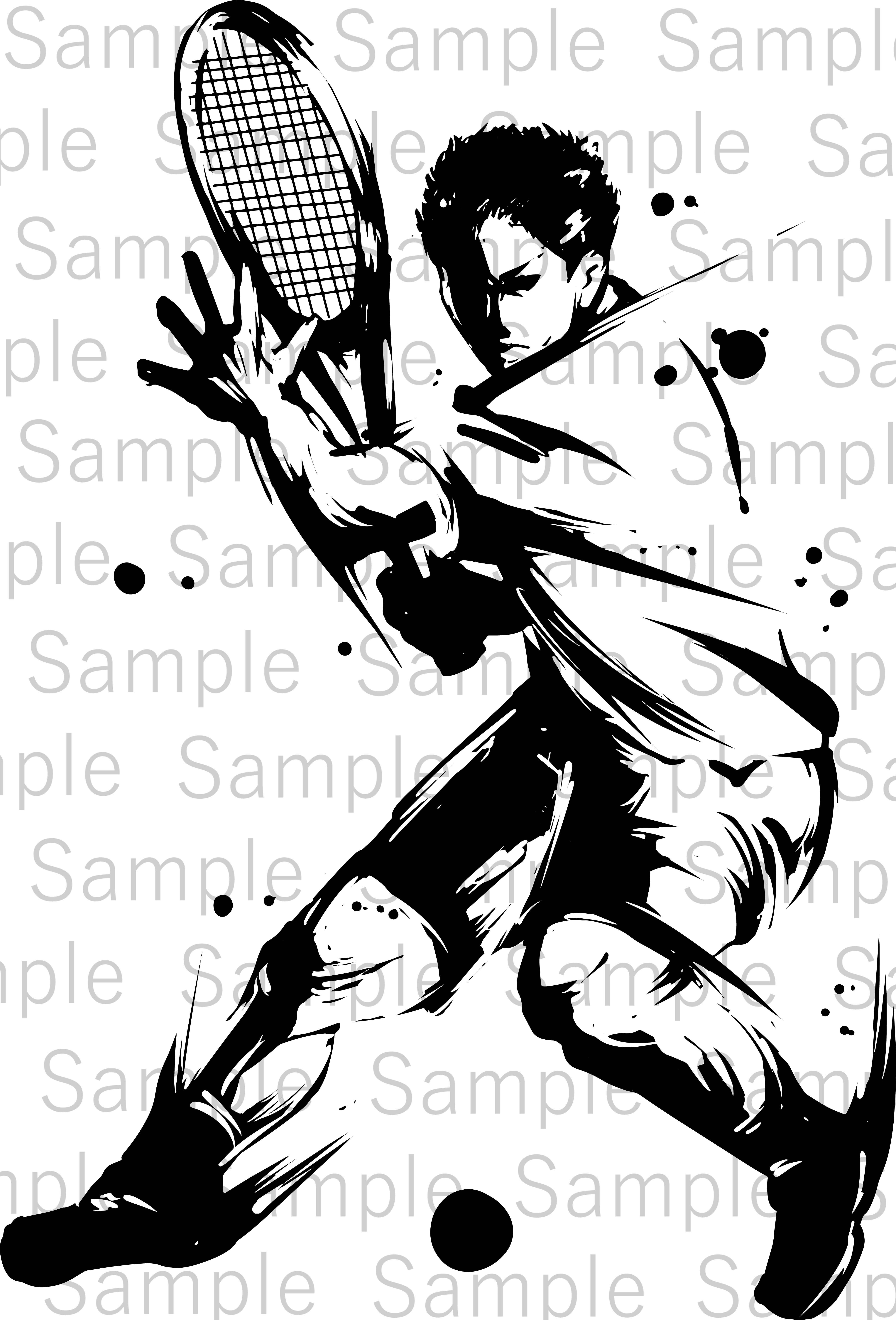 テニスのラリー（Ink Rally） | デジタル墨絵処（Digital Sumi-e Studio）