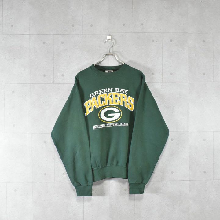 90s Lee USA製 PACKERS プリントスウェット XL グリーン | 古着屋2000