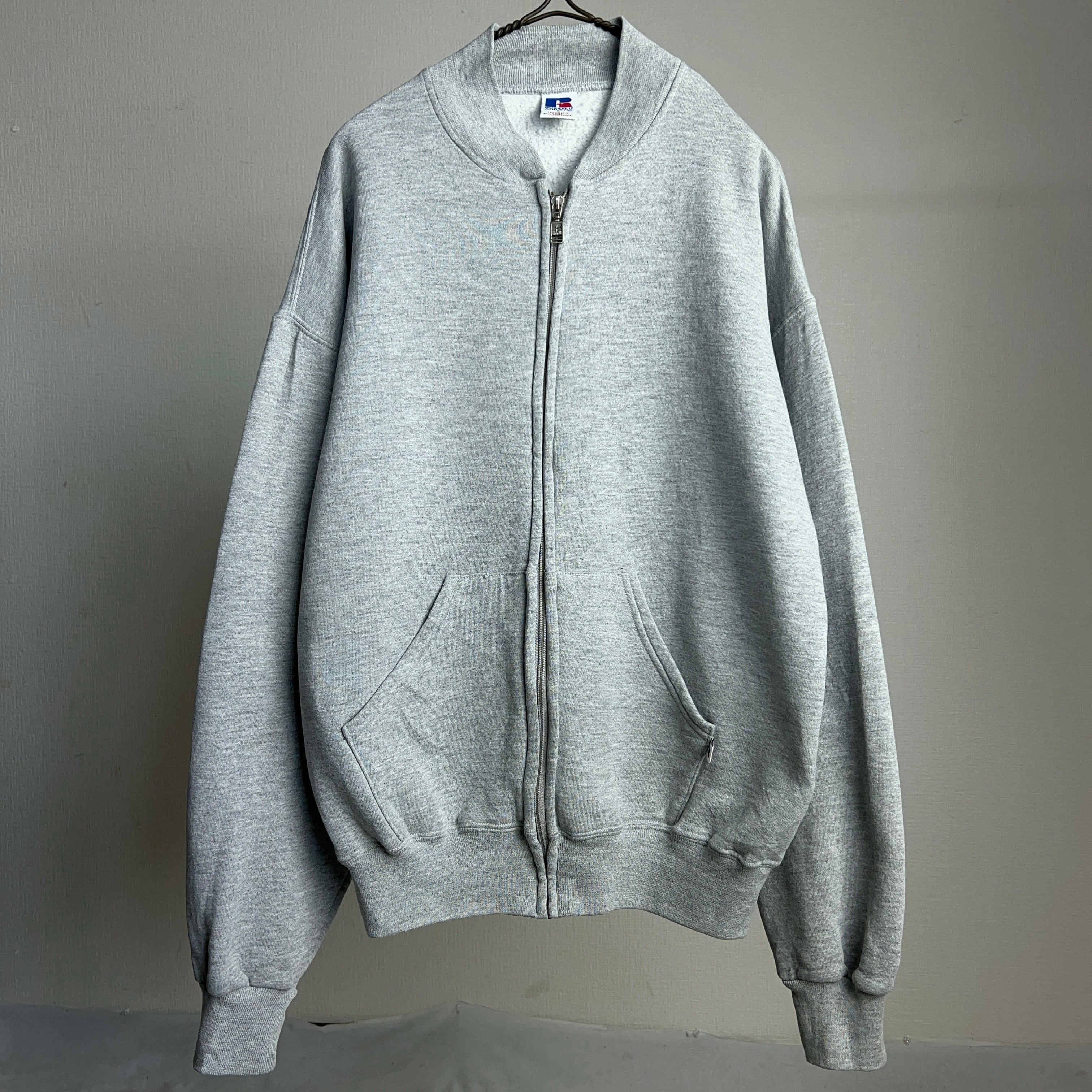 90's~00's RUSSELL ATHLETIC Zip-up Sweatshirt Gray SIZE L 90年代 00