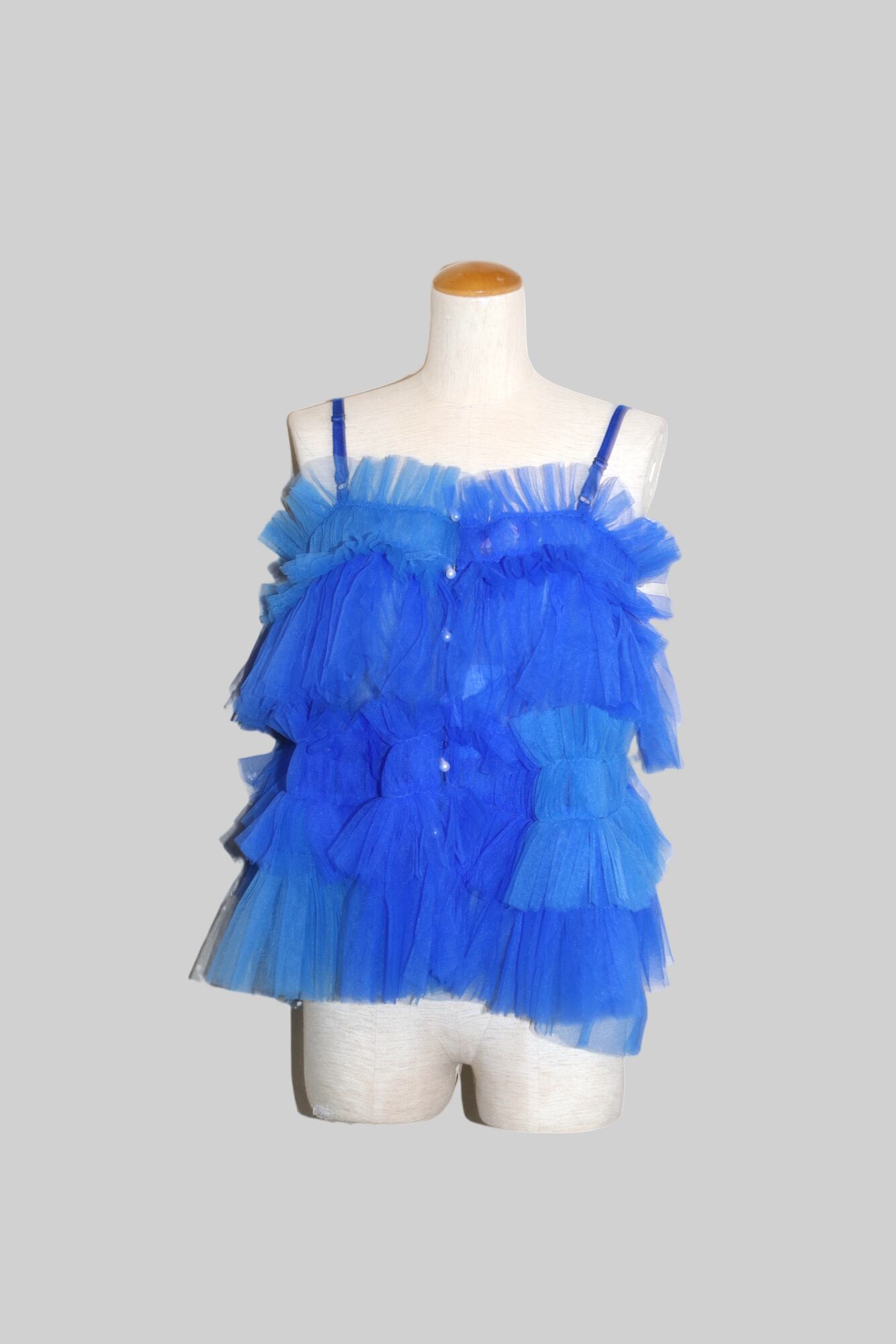 VIVIANO Sleeveless Tulle Top 【公式通販】
