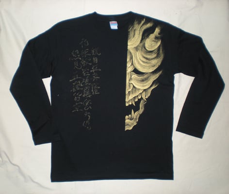 O-MENZ 般若 ロングTシャツ 般若-ロングTシャツ- | 手描きTシャツ羽吹和家