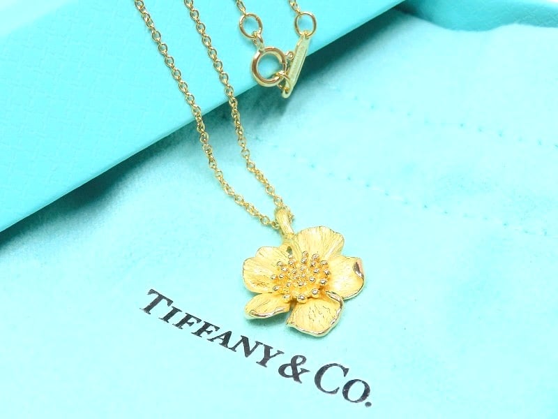 TIFFANY&Co ティファニー 750 フラワー ネックレス ハナミズキ