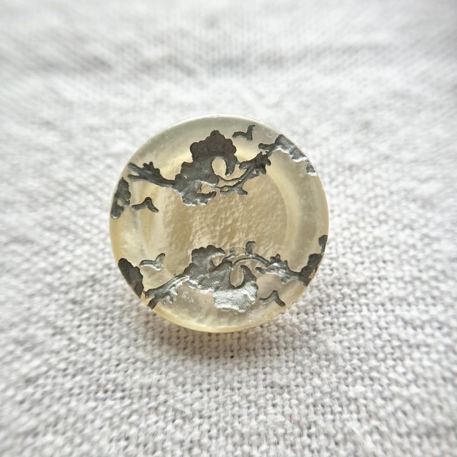 パールホワイト レース調シルバー 20mm