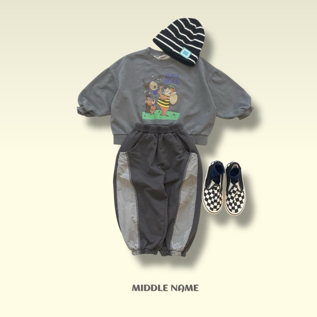 《送料無料》予約:切り替え配色パンツ【MIDDLENAME】