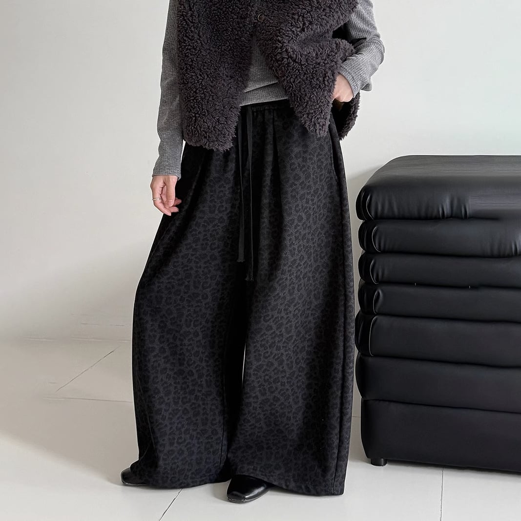 leopard wide pants 14124
