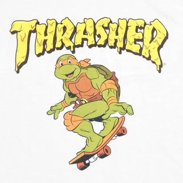 THRASHER(スラッシャー) TURTLES S/S TEE タートルズ Tシャツ ホワイト THTUR-ST002 | FAITH  powered by BASE