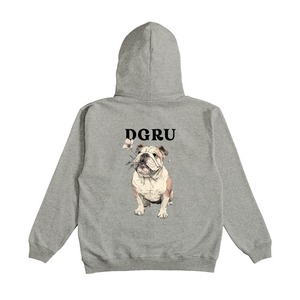 ブルドック　バックデザインジップパーカー