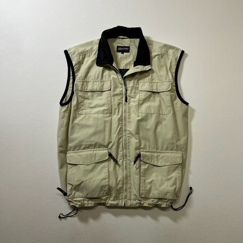 KILLTEC　パイピング　ドローコード　ベスト　キルテック　ライトベージュ　L　 古着