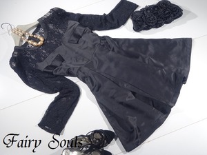 ☆11号(L)☆シルク混☆胸元切替レースとサテンのワンピース(OPN8992)