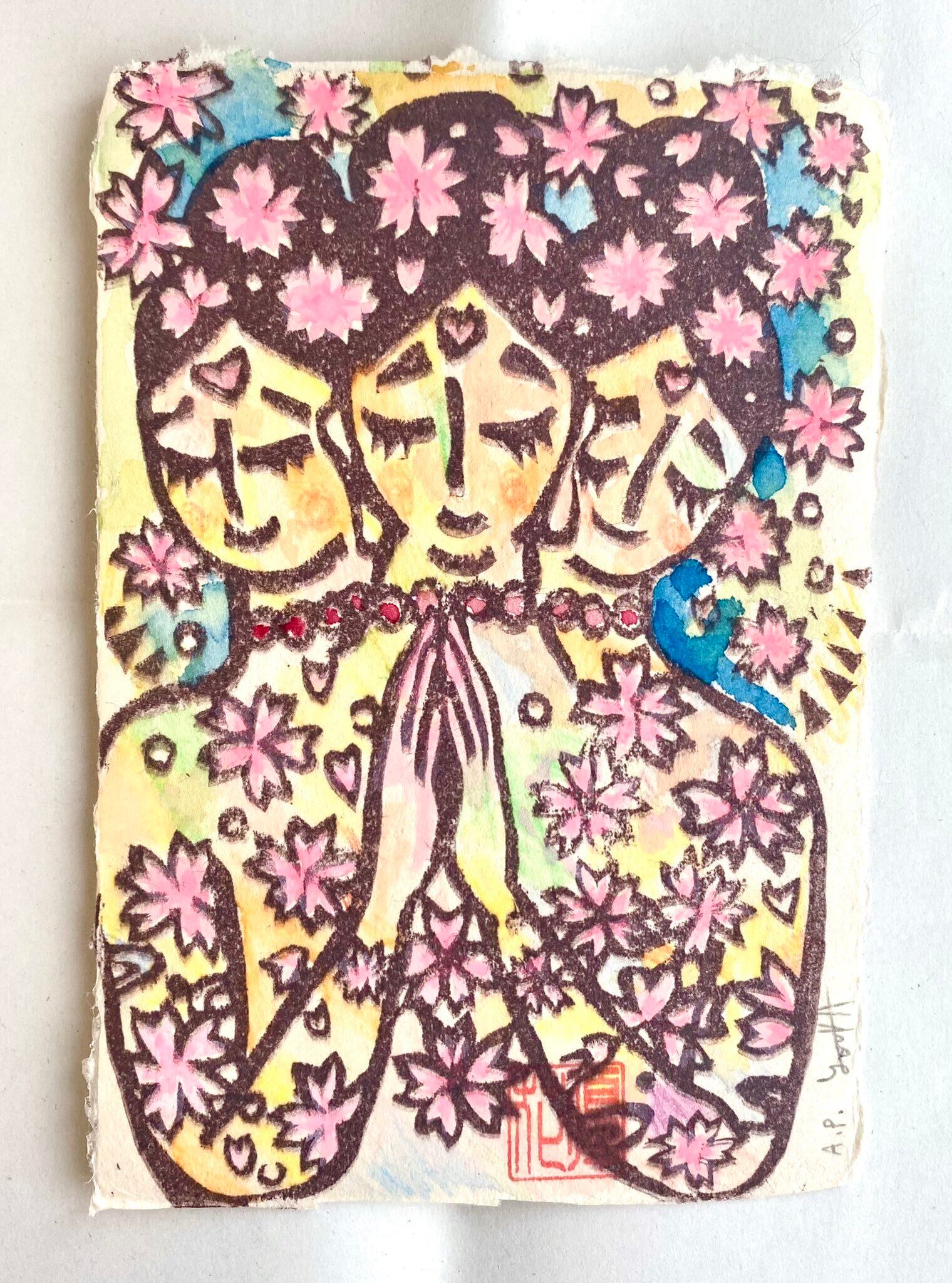 木版画ポストカード5枚セット | woodblockjiu