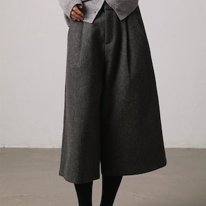 Wide Cropped Culotte Pants T4086