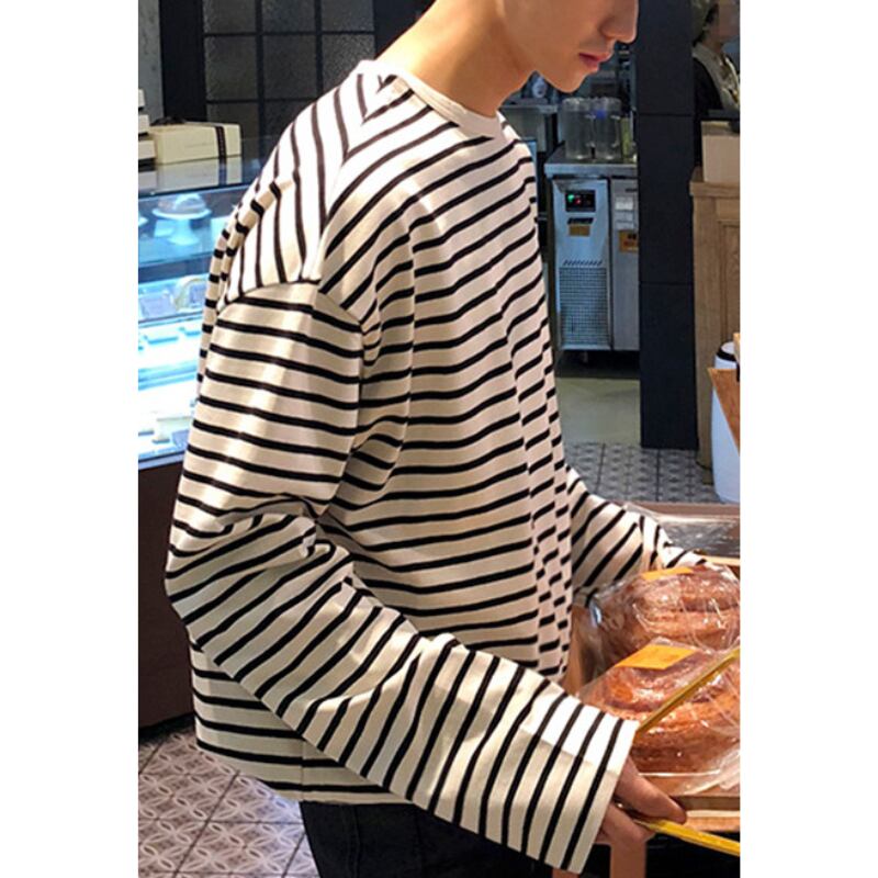 ストライプ長袖Tシャツ C10061