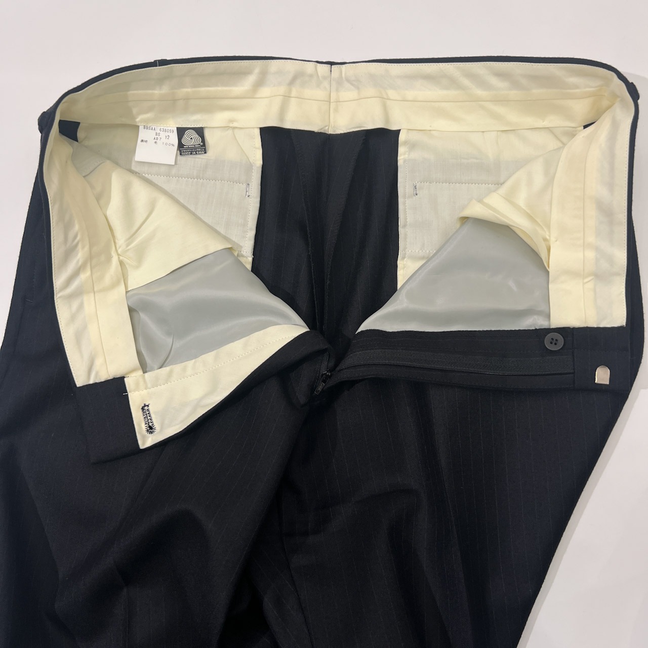 BROOKS BROTHERS ブルックスブラザーズ ストライプ ウール セットアップスーツ AB7/ネイビー