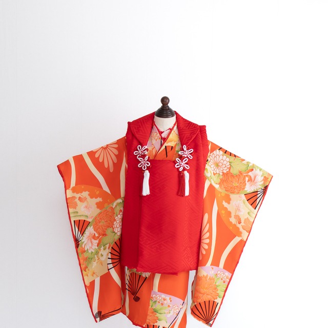 女の子被布style『hitotose』/SA3034　　 (対応身長目安　85㎝～95cm)
