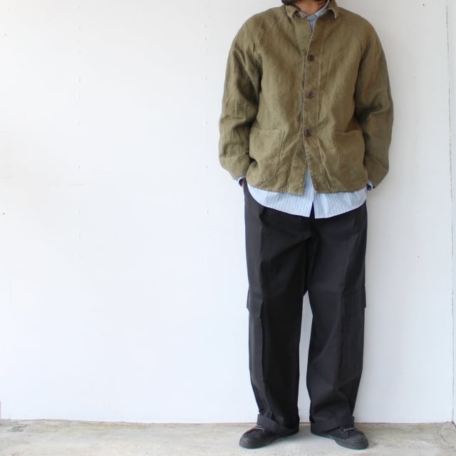 weac. WARRRK JACKET / リネンカバーオールジャケット （Olive） | C