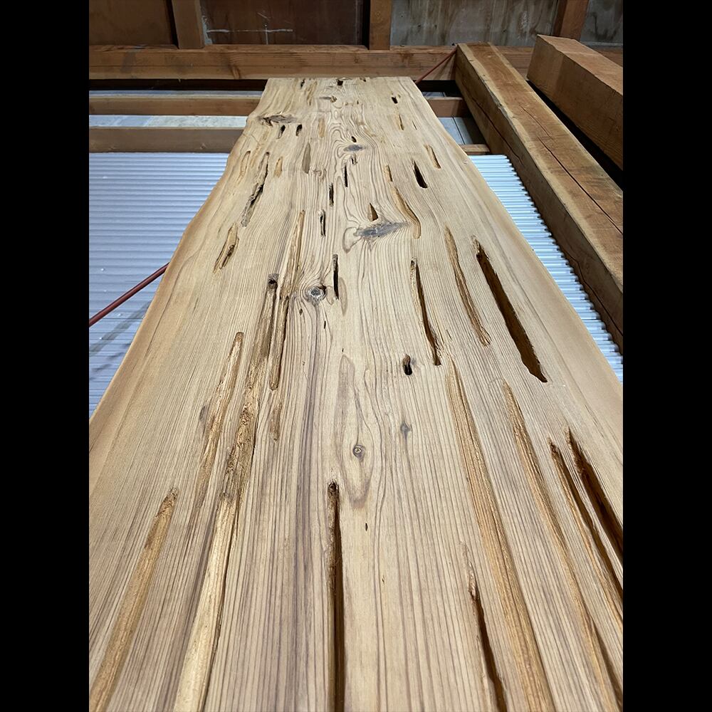 御山杉⑤ 4100×500～590×45 木材 一枚板 | 杣家～somaie