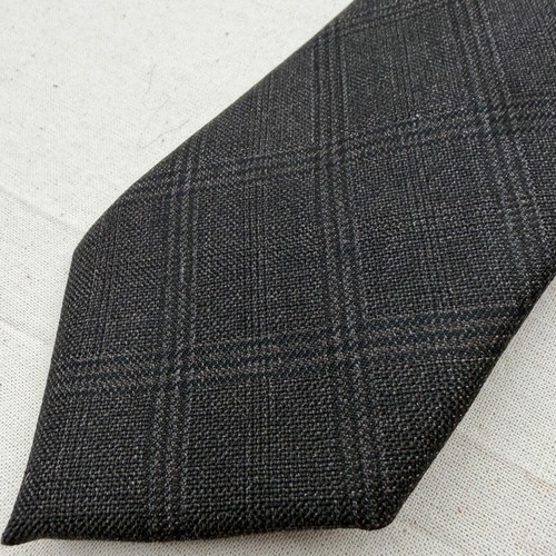vintage tie ネクタイ　チャコール系　n-138