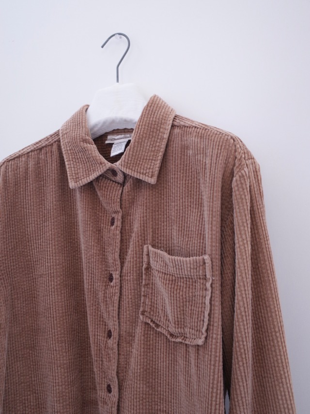 Wide wale corduroy shirt