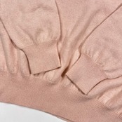 カシミヤ100% DECORO デコロ タートルネック ニット セーター L/うすピンク メンズ