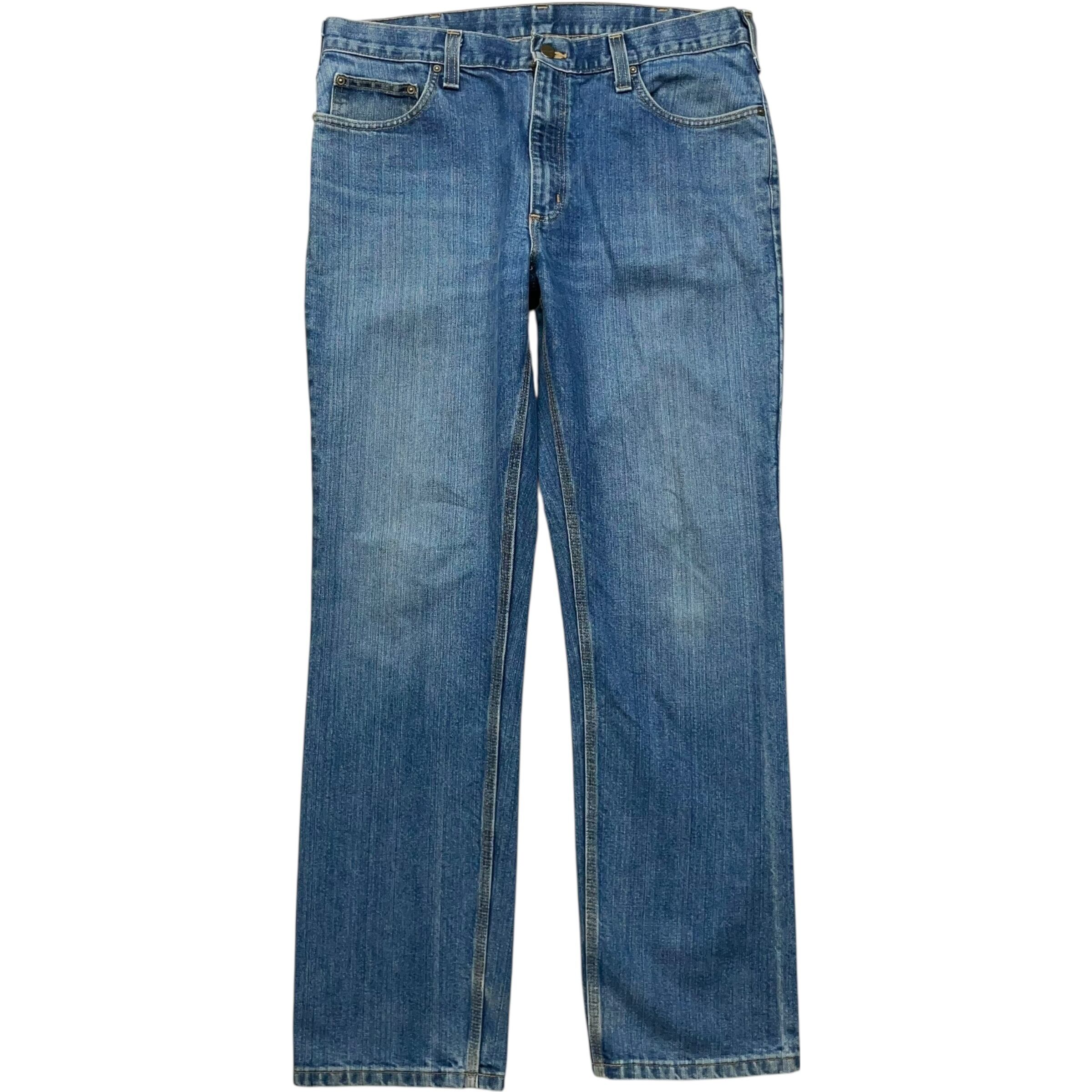 《実寸 W35L31》 Carhartt カーハート デニムパンツ 色落ち ブルー no.8828