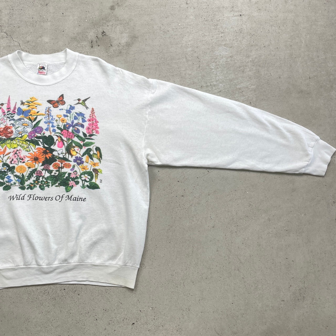 90年代 USA製 FRUIT OF THE LOOM プリントスウェットシャツ メンズL 