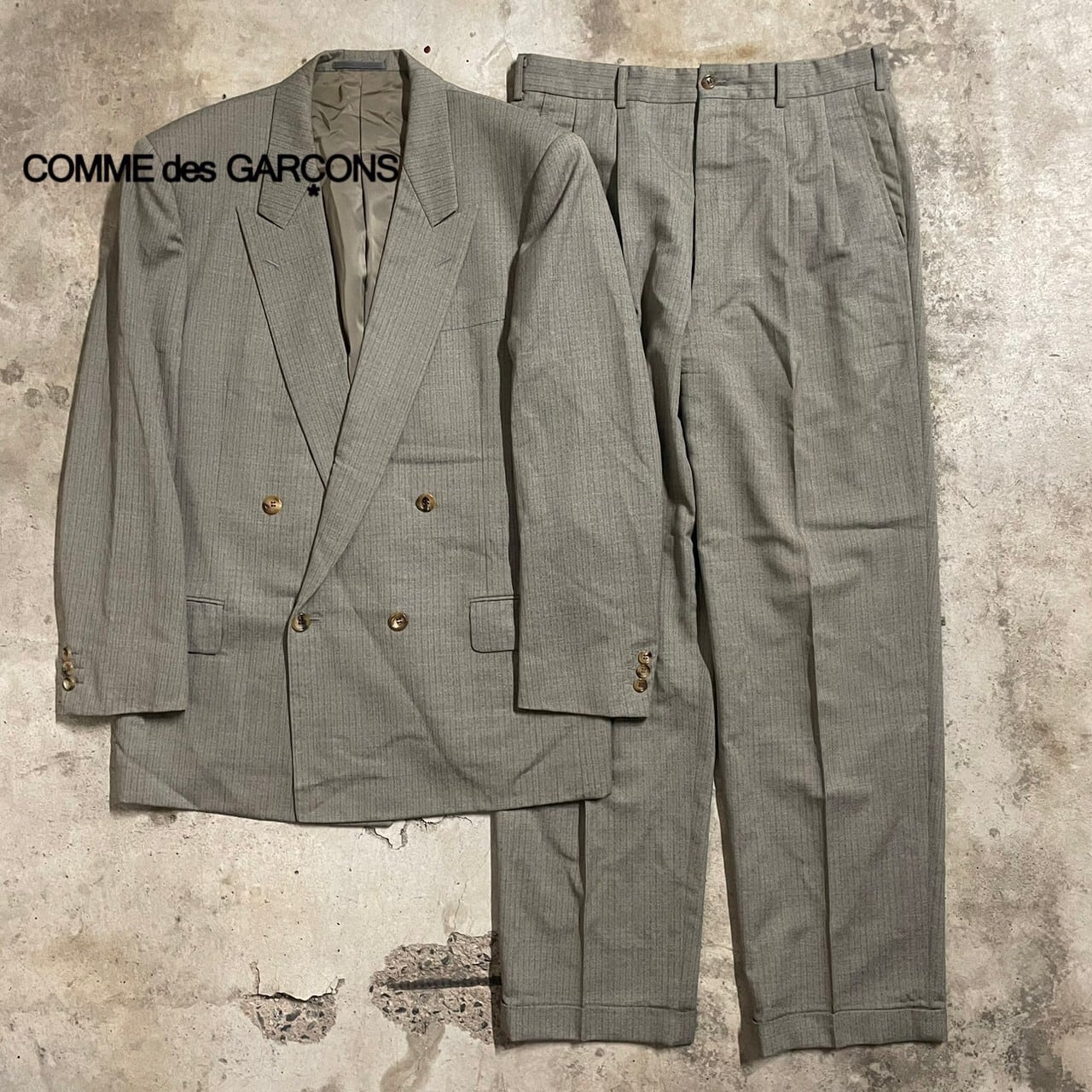 COMME des GARÇONS HOMME DEUX】AD1991 wool double setup suit 