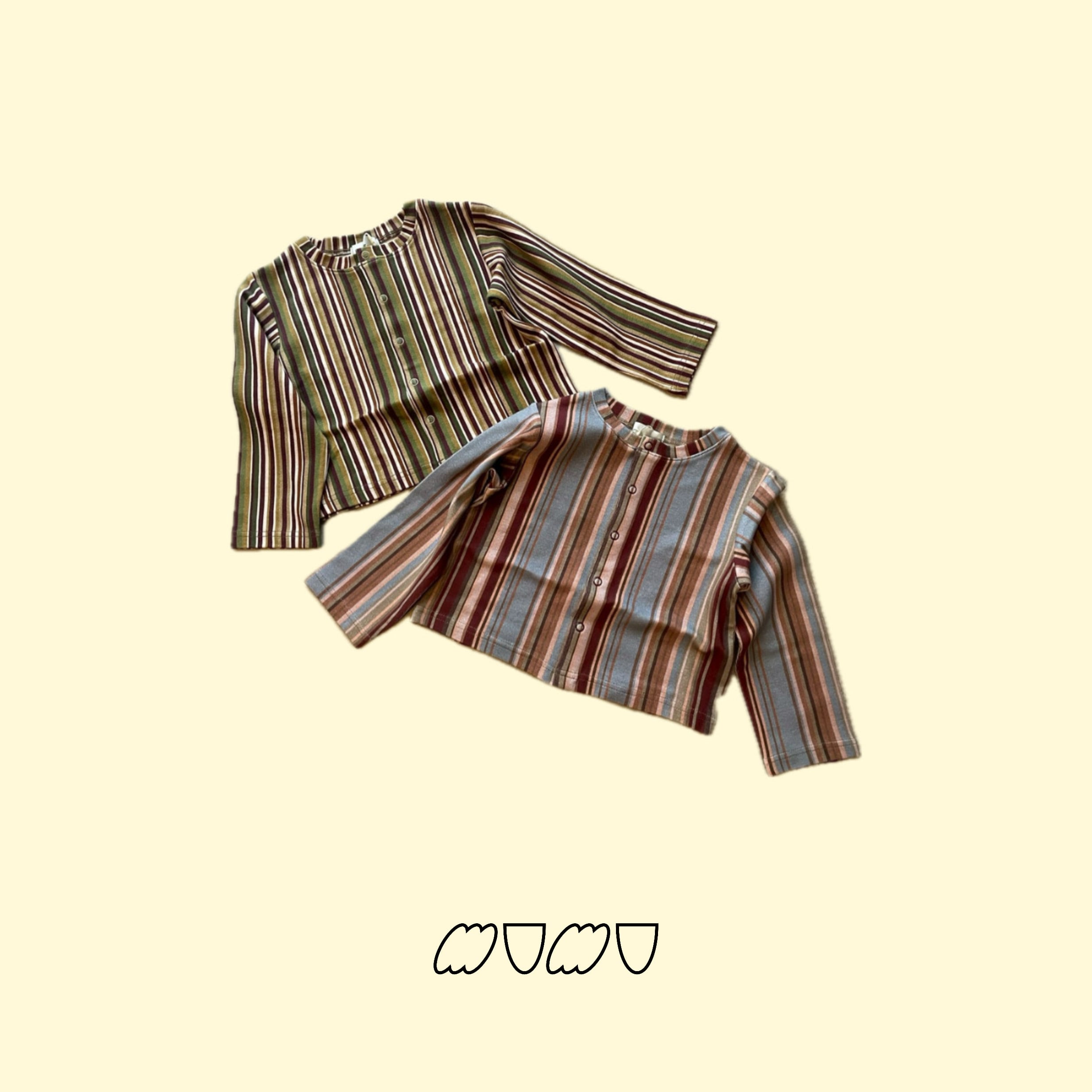【&pal】mulch stripe cardigan/2color