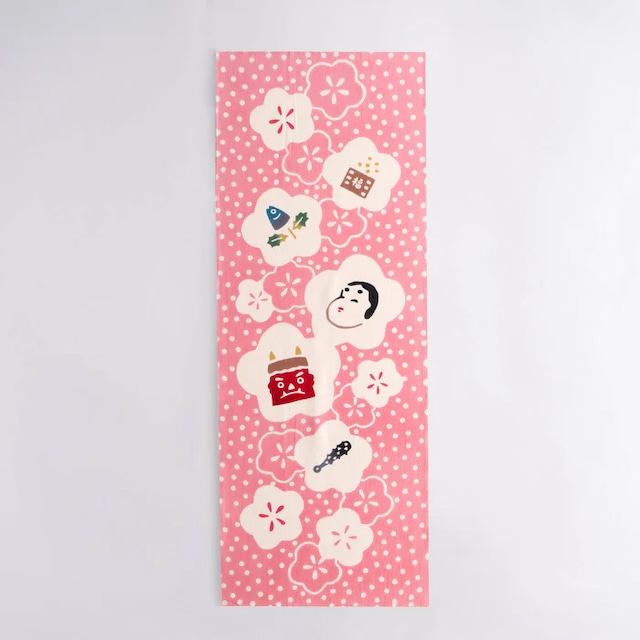 かまわぬ　てぬぐい　「節分梅花文」