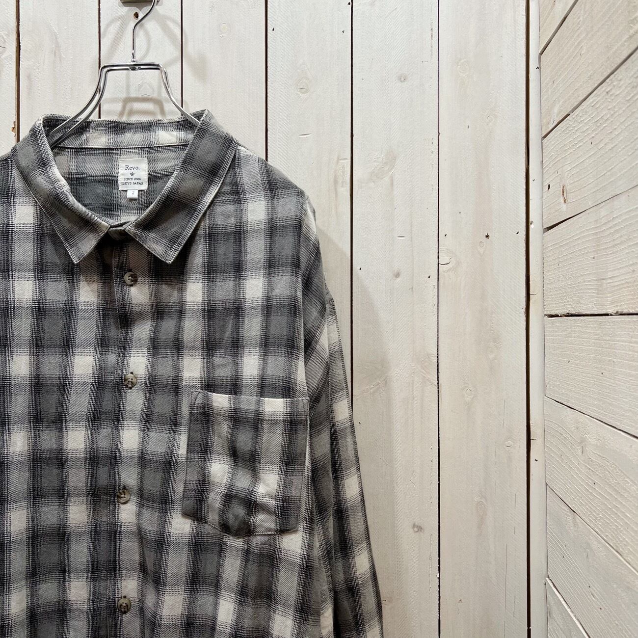 OMBRE CHECK LOOSE SHIRT / オンブレチェックルーズシャツ