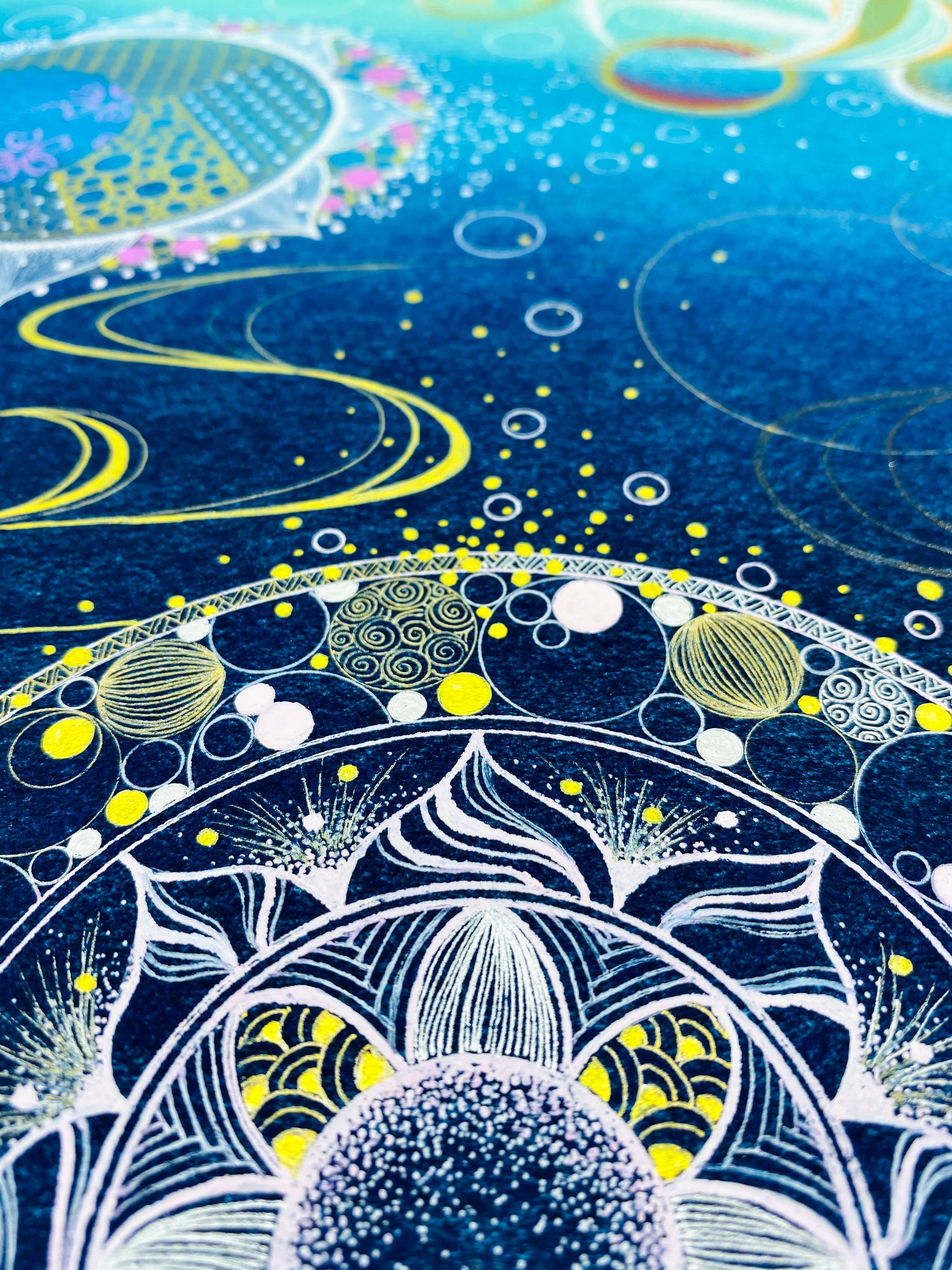 8/24まで！一点限りオリジナル『地球・月・太陽〜共鳴〜』複製画／曼荼羅アート