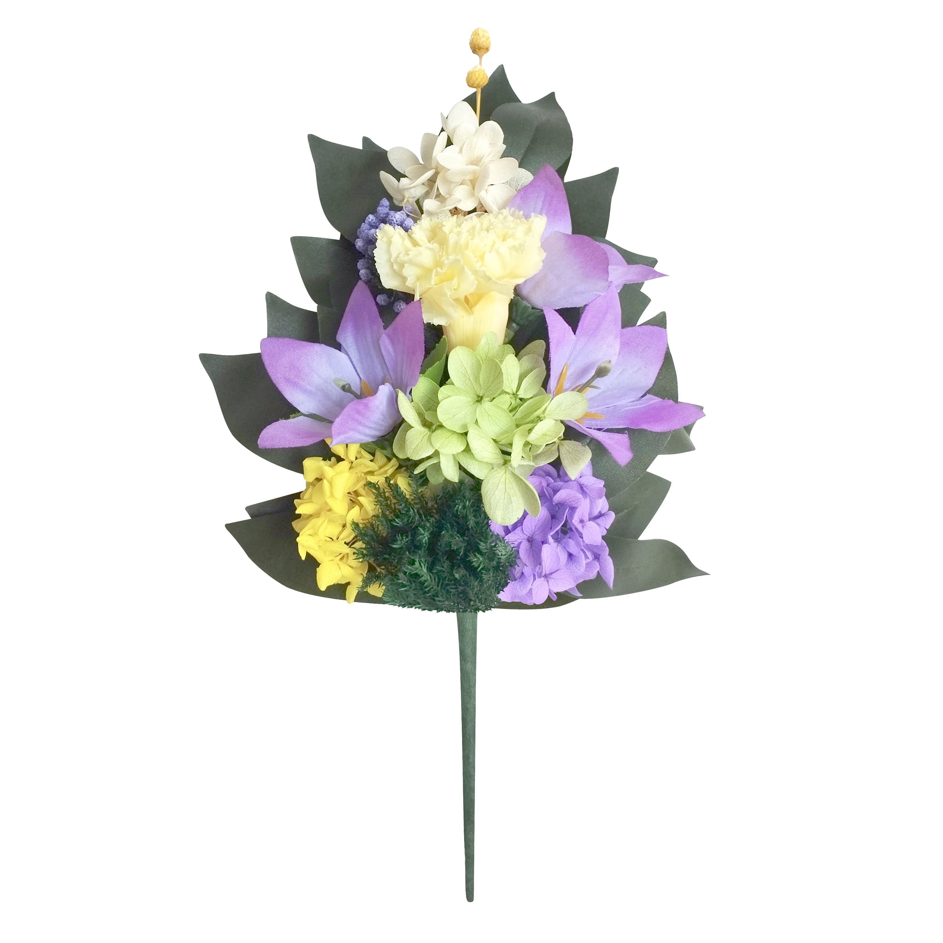 プリザーブドフラワーフォトクロック Arvo オリジナルギフト工房 HappySmile (ナチュラルホワイト×ブルー)