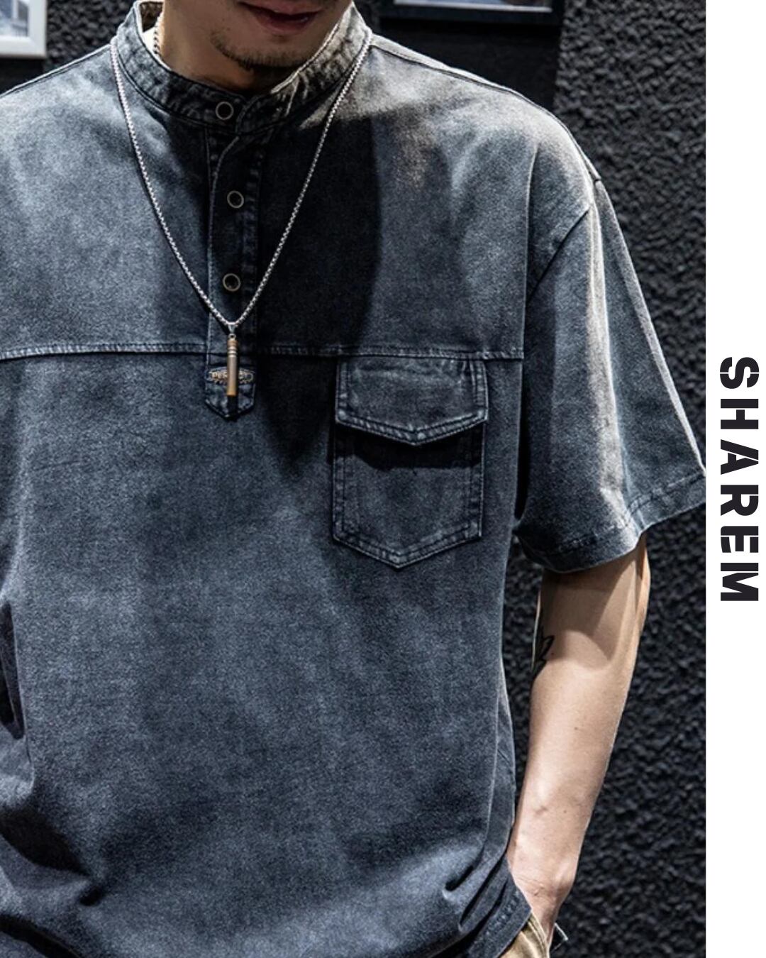 Round Neck Short-sleeved T-shirt B0226