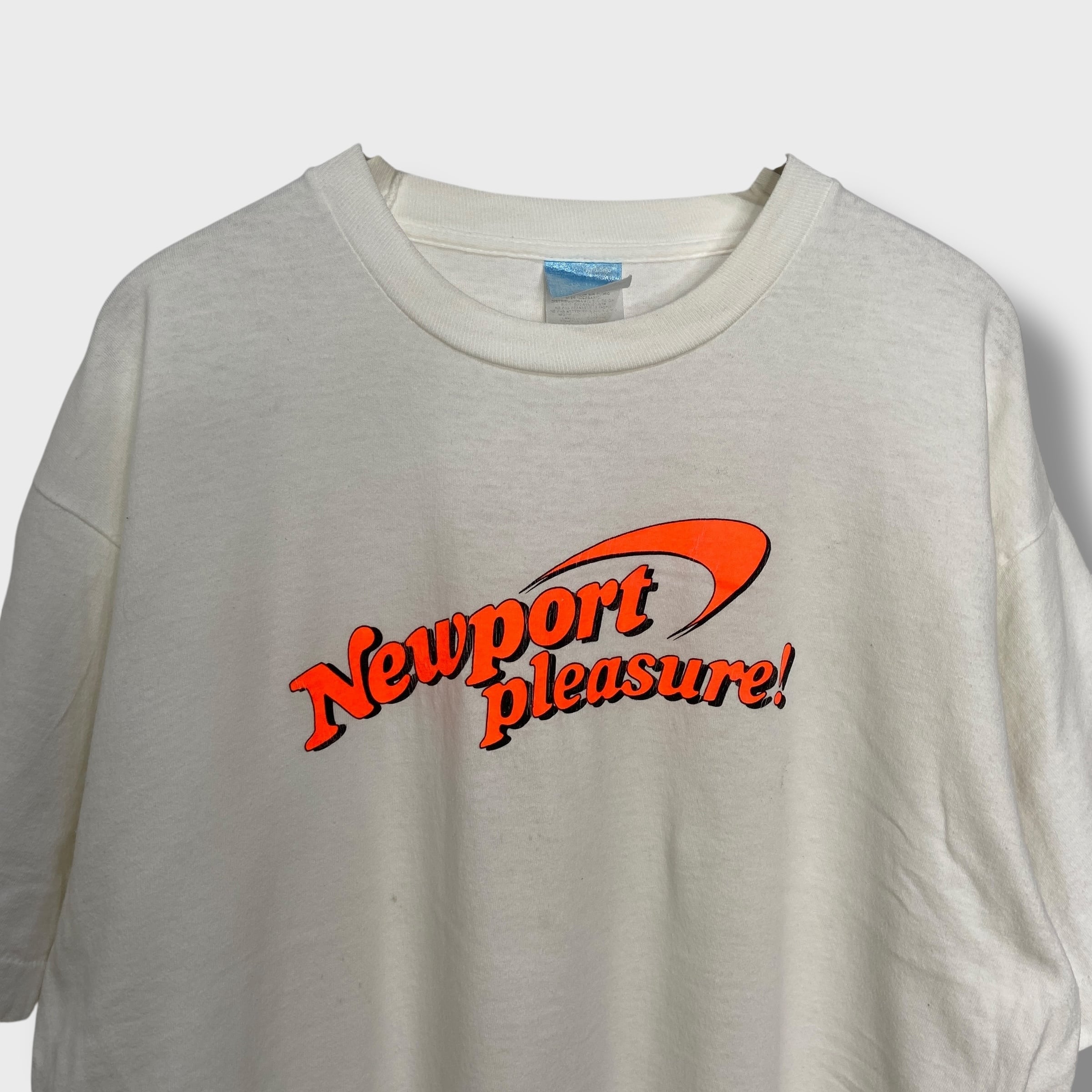 90s Newport ニューポート タバコ銘柄 プリントTシャツ ホワイト L