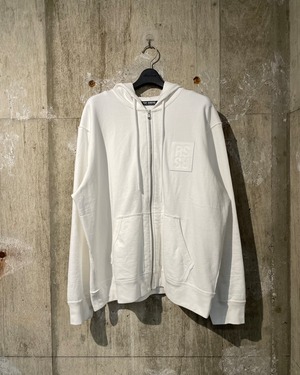 【RAF SIMONS】logo-patch zip-up hoodie