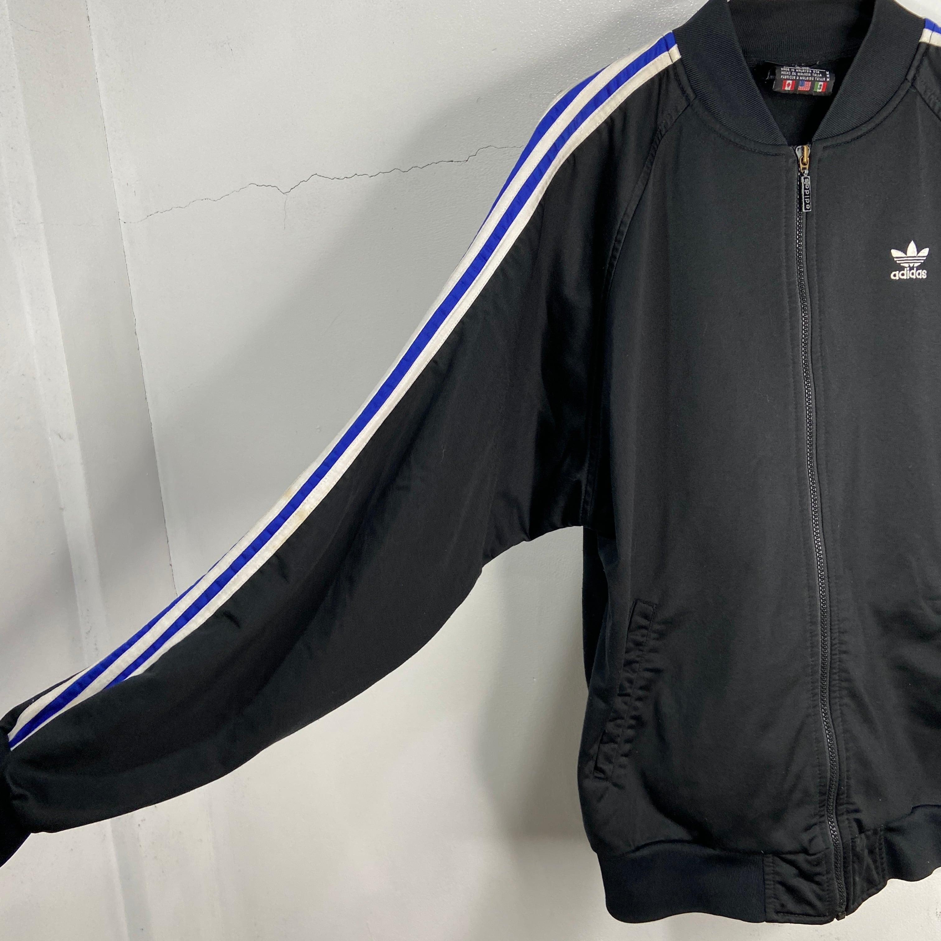 送料無料』80s adidas 万国旗タグ トラックジャケット ブラック M 黒 ...