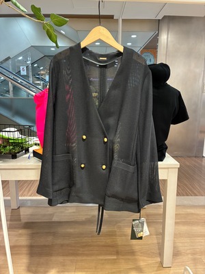 メッシュノーカラージャケット［Color:チャコール］通常価格￥18,700→特別価格￥13,090