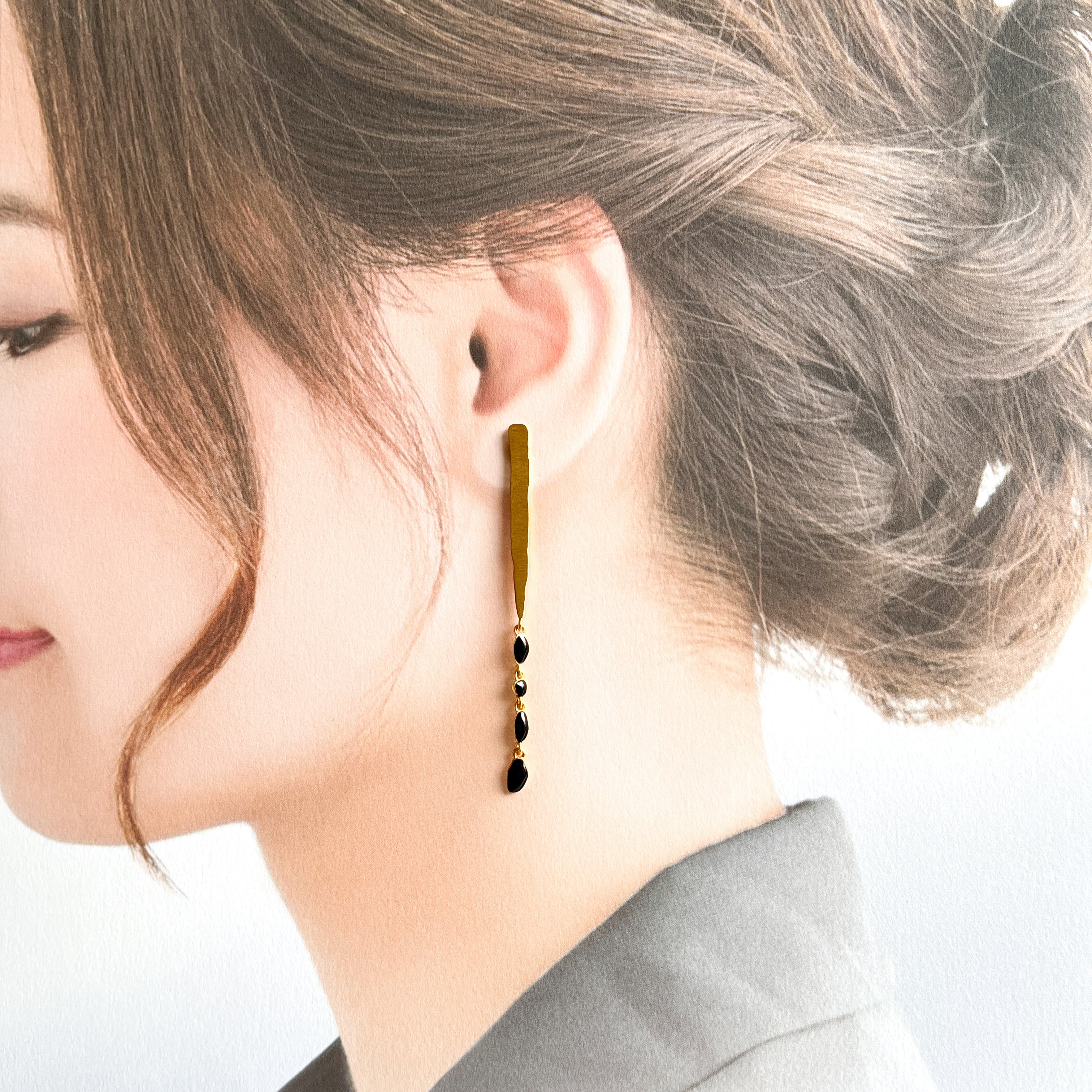 Les Sculpturesコレクション ゴールド Les Festiva ピアス ミロ ピアス Bleu II Gold-Dots-Black ゴールド | hmm, by 東京